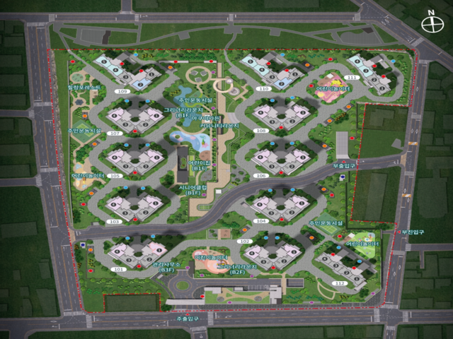 동래 푸르지오 에듀포레 단지배치도